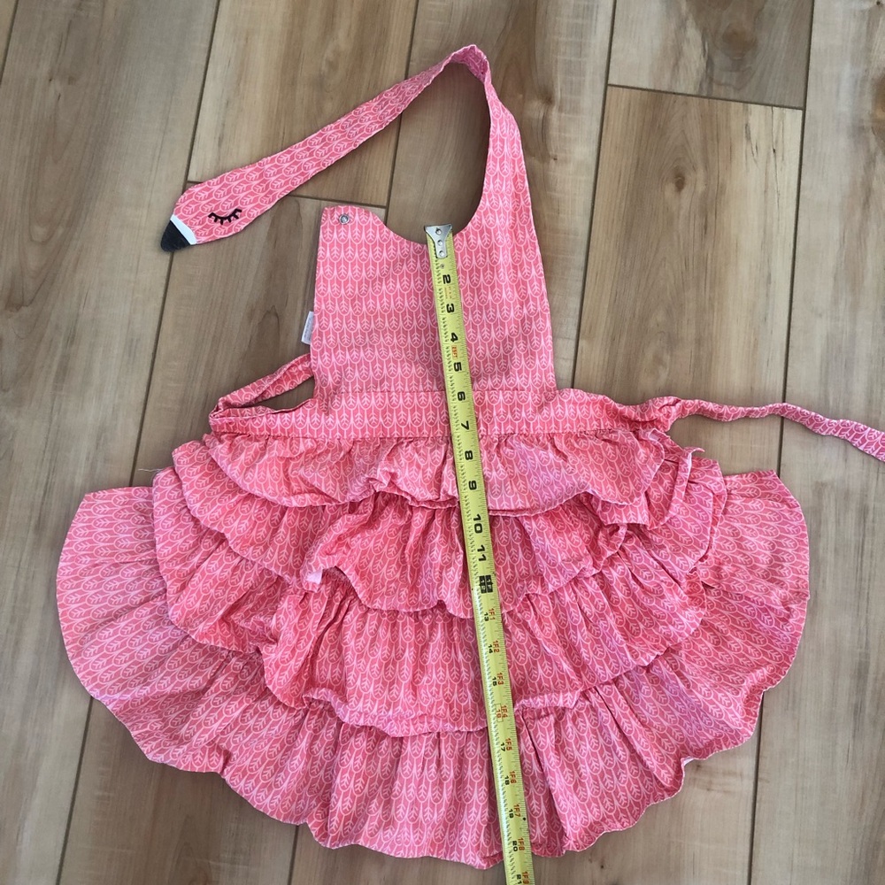 Pink Flamingo Ruffled Kids Apron - Picture 5 of 11